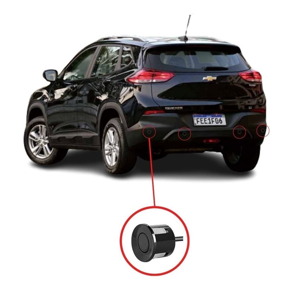 Kit Sensor Estacionamento 4 Sensores Gm Tracker Display Led
