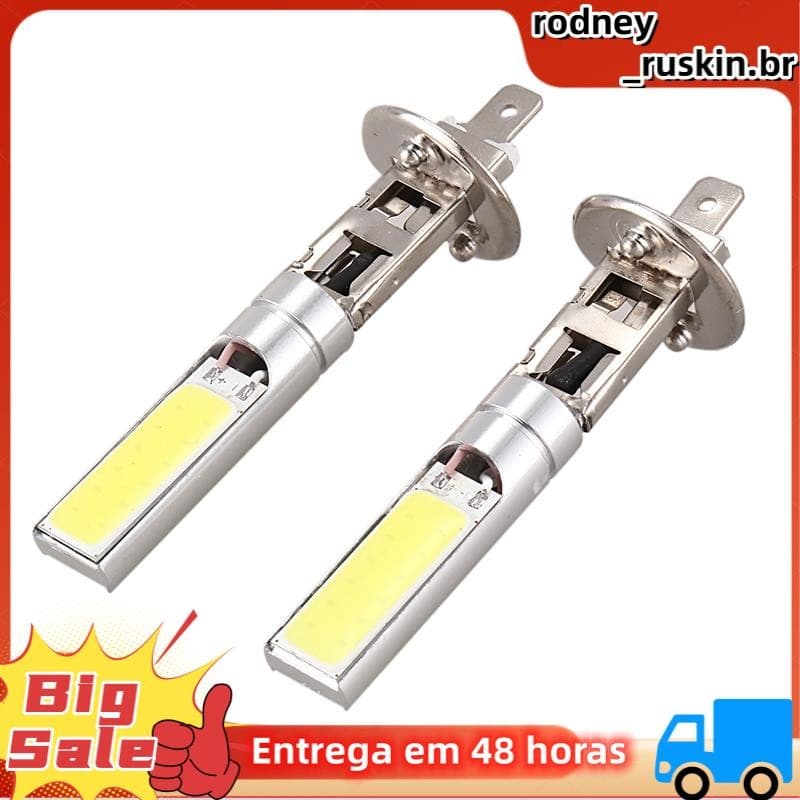 2X H1 Xenon Branco 6000K 7.5W COB LED SMD DRL Condução Farol De Nevoeiro Lâmpada De Cabeça