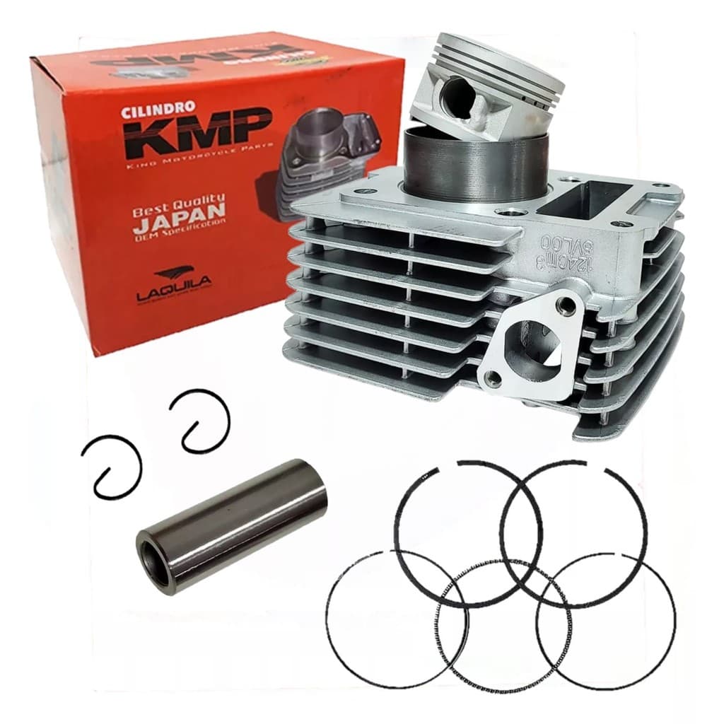 Kit Cilindro Ybr 125 Factor 125 Xtz 125 Kmp Std Pistão Anéis