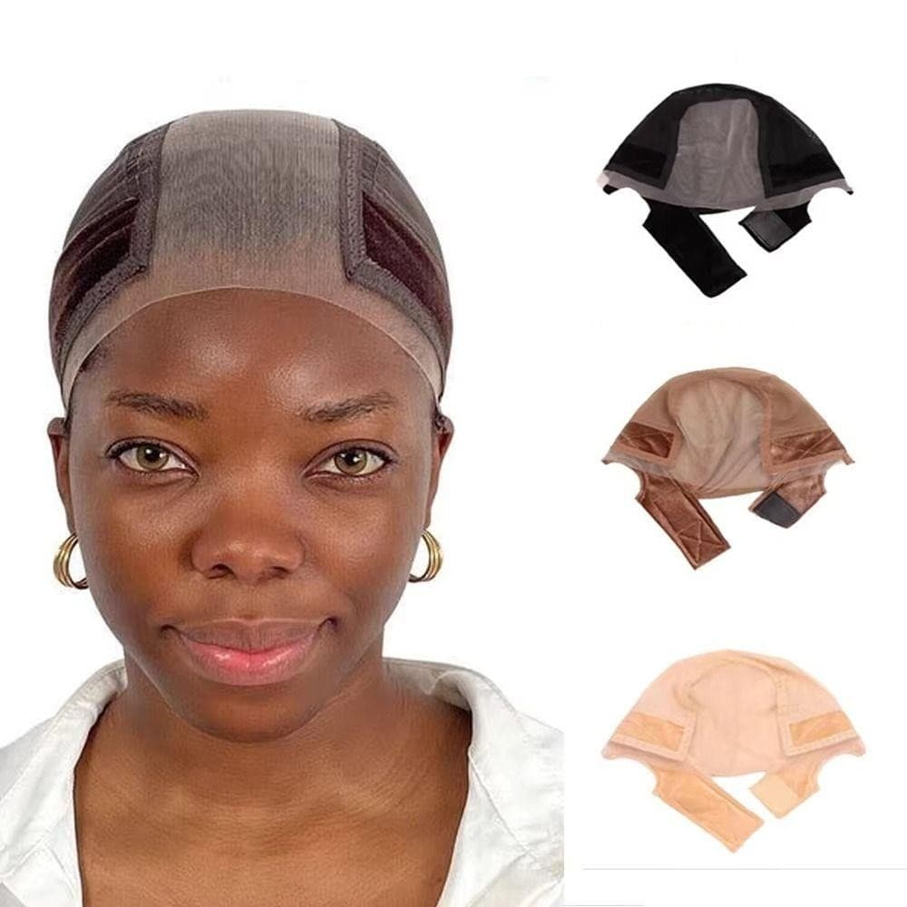 Boné De Peruca PEONYQ , Ventilação De Parte Em U Com Colocação De Faixa De Aderência , Elástico Antiderrapante Para Rend