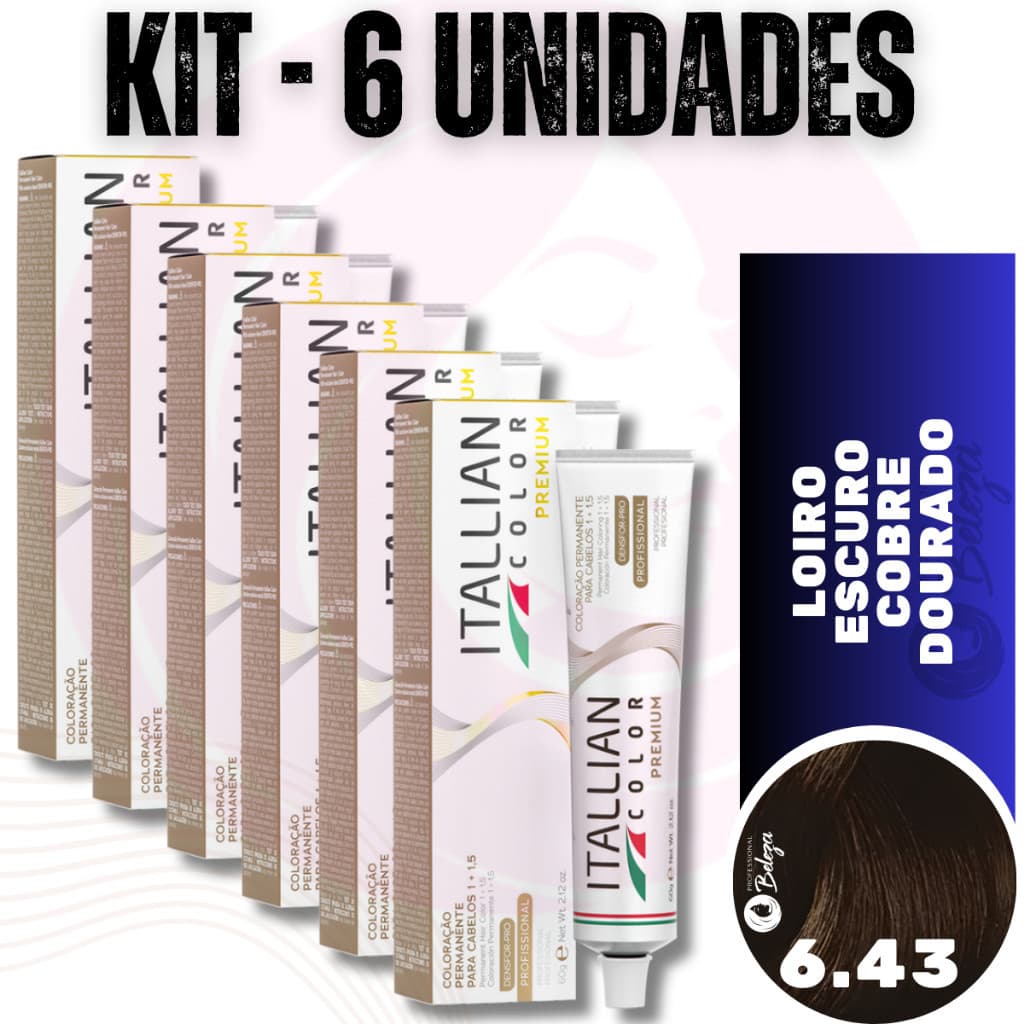6 Colorações Nº 6.43 Itallian Color Tinta Color Silk 60gr