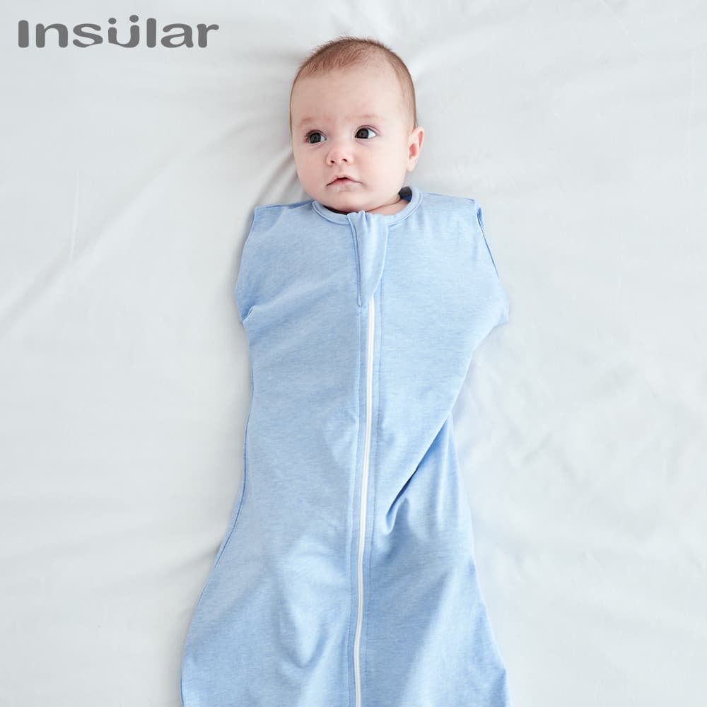 Insular Bebê Recém-Nascido Swaddle Saco De Dormir Mão Elevada Anti-Choque Cobertor Duplo Zíper Sacos Algodão Pijamas