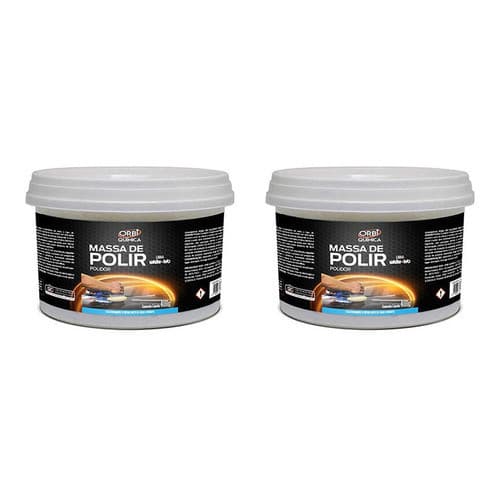 Kit 2 Massa Polir Automotiva Branco N°2 Extra Fina 400g