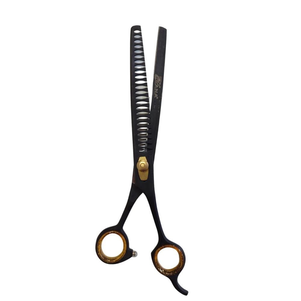 Desfiadeira Tubarão de Repicar Cabelo e Tosa 8,5 Preta Profissional cod 204