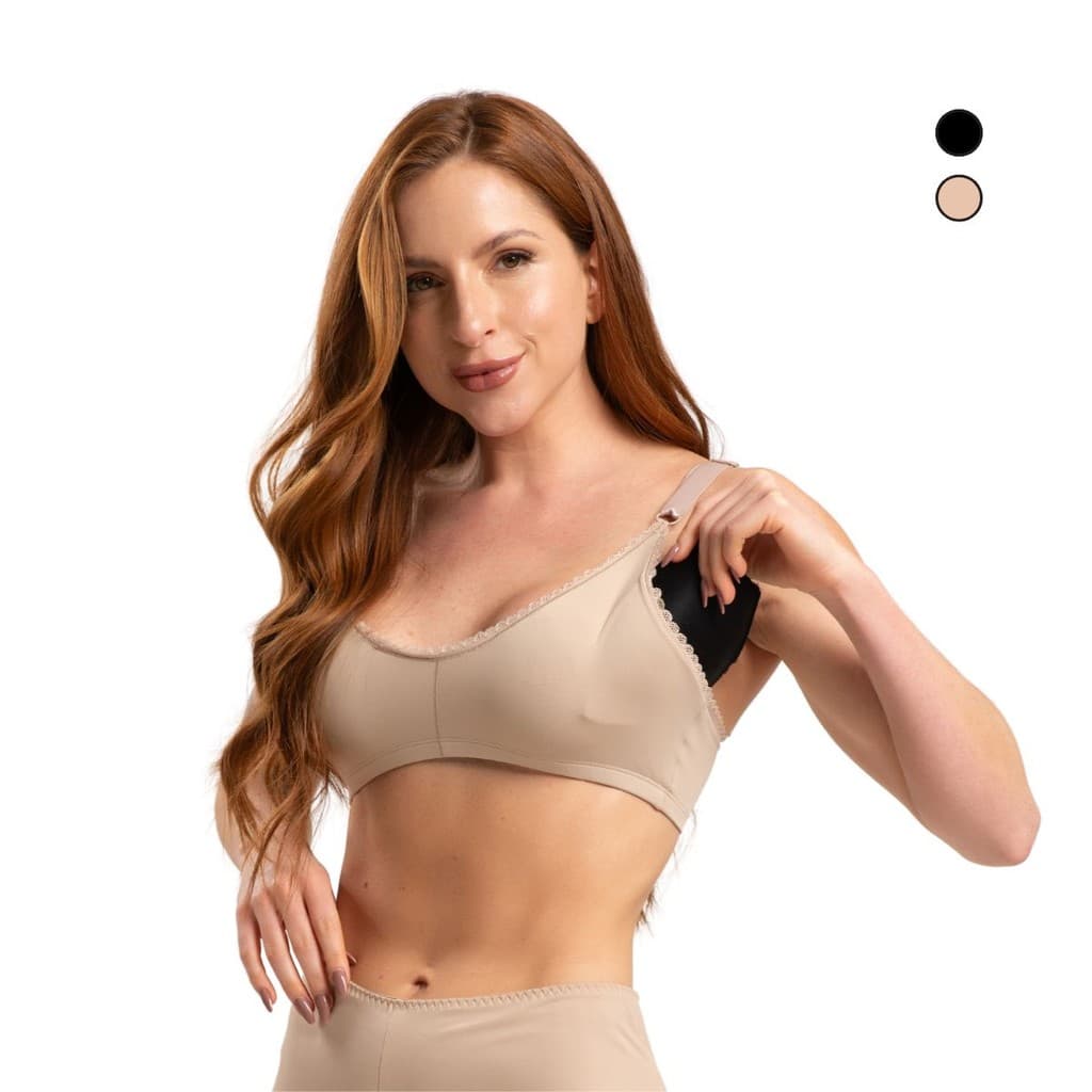 Sutiã Pós-Mastectomia com Renda Bolso para Prótese Delicado Cirúrgico