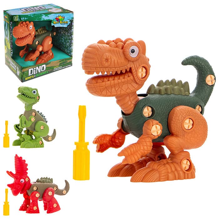 Dinossauro Infantil P/ Montar E Desmontar C/ Ferramenta