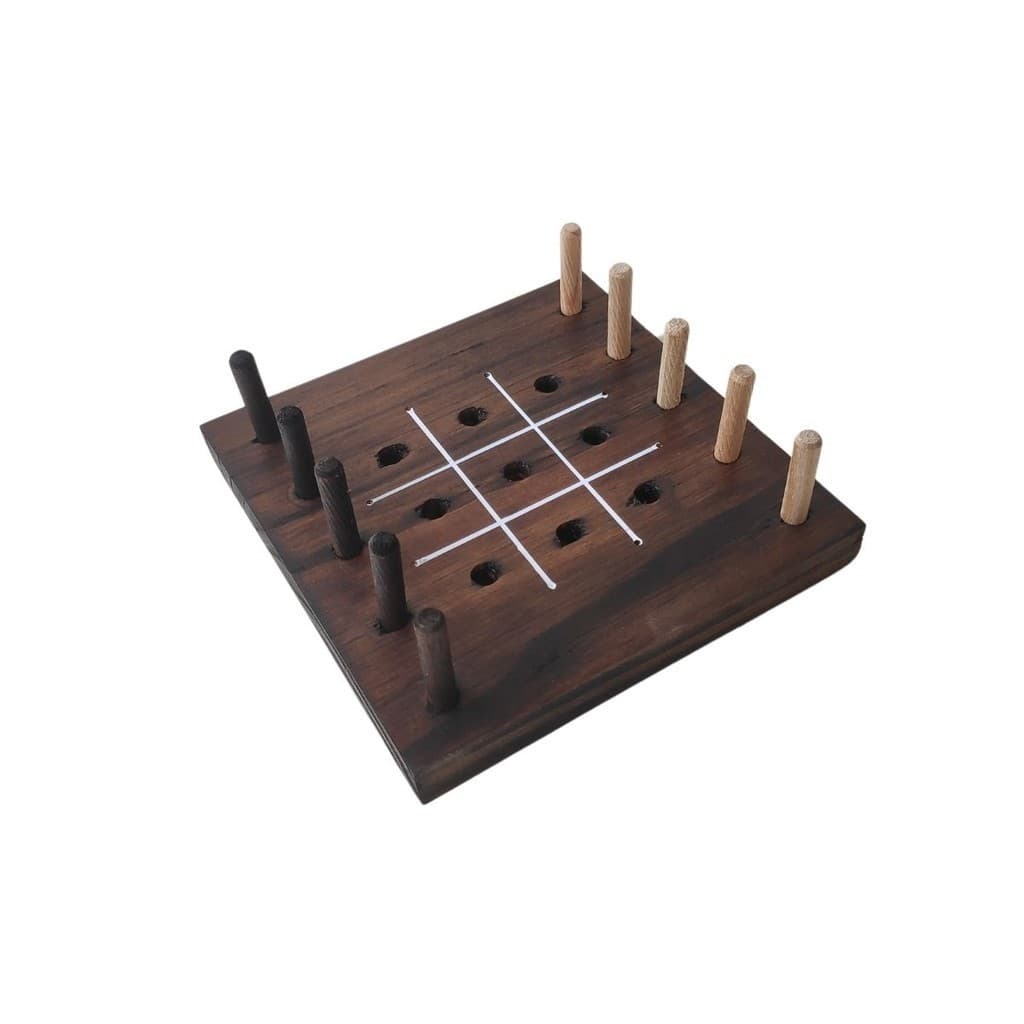 Jogo da Velha de Madeira Artesanal Rustico Jogo de Tabuleiro