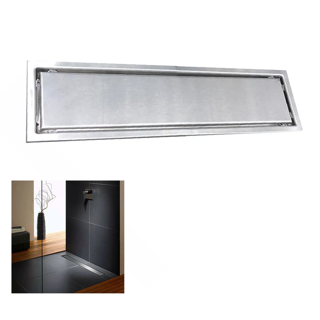 Ralo Linear Oculto 50cm Inox Banheiro Lavabo  Invisivel Anti Odor Anti Inseto Higienico Seguro Resistente
