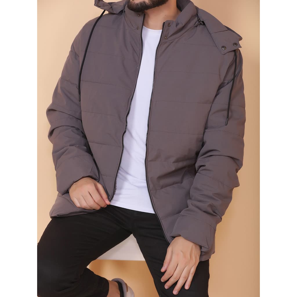 Jaqueta Bobo Jacó Cinza Corta-vento Masculina Importado C/ Capuz