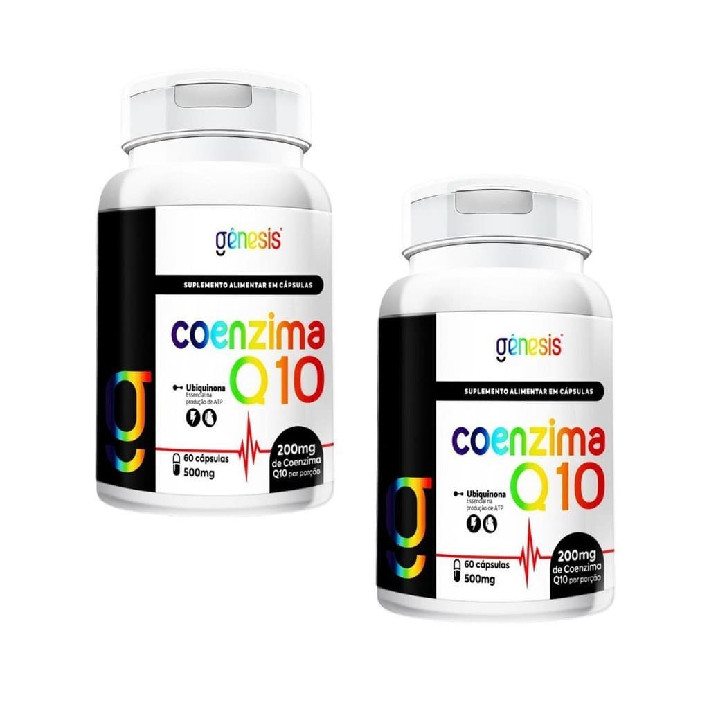 Kit 2 Coenzima Q10 200mg 60 Cápsulas Genesis