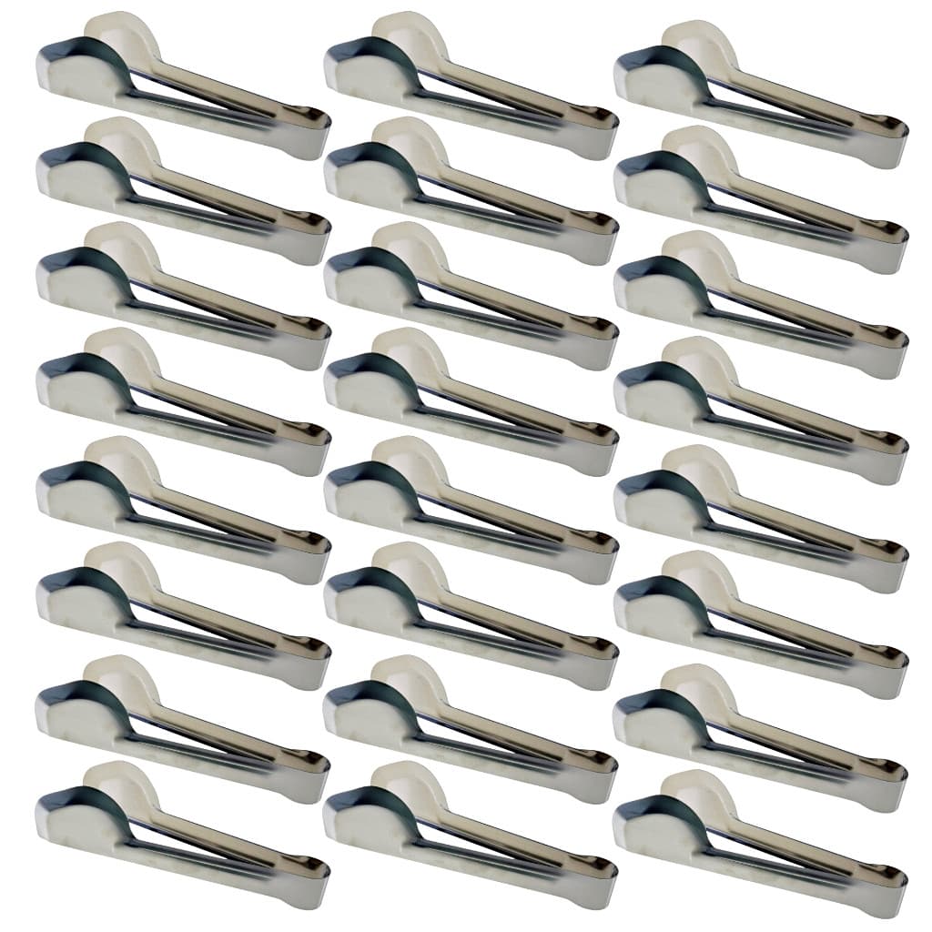 Kit 24 Pçs Pegador Universal Multiuso Massas 20cm Restaurante Pegadores para Servir Aço Inox