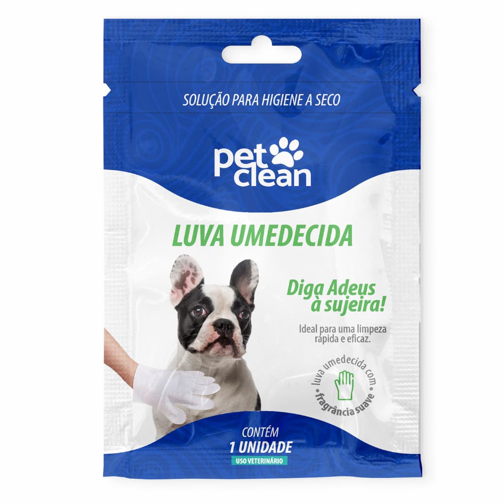 Luva Umedecida para Cachorro Pet Clean Cães