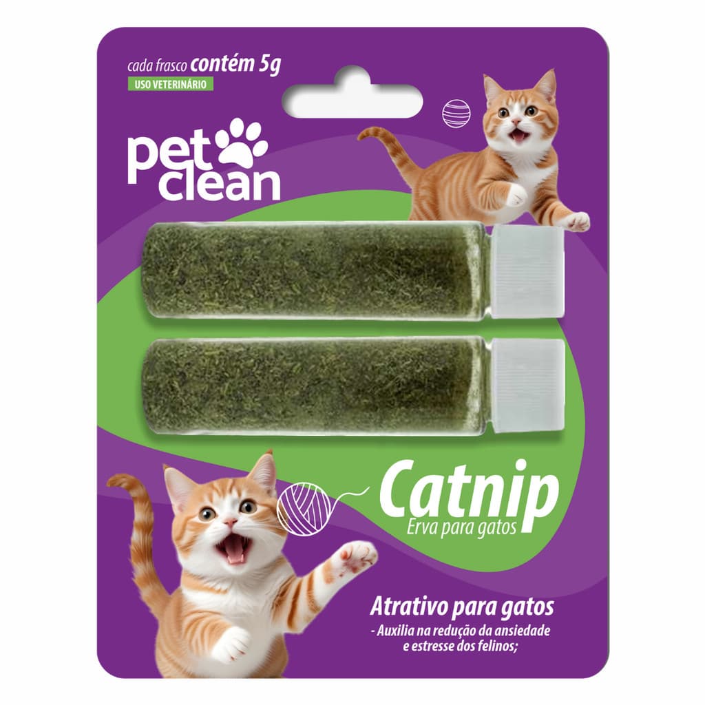 Catnip Desidratado Erva para Gatos Pet Clean