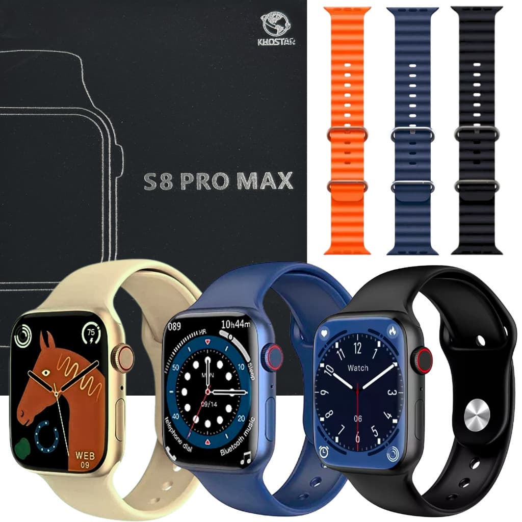 Smartwatch S8 pro max 45mm a prova d'água IP68 100% Feminino Masculino Lançamento 2024