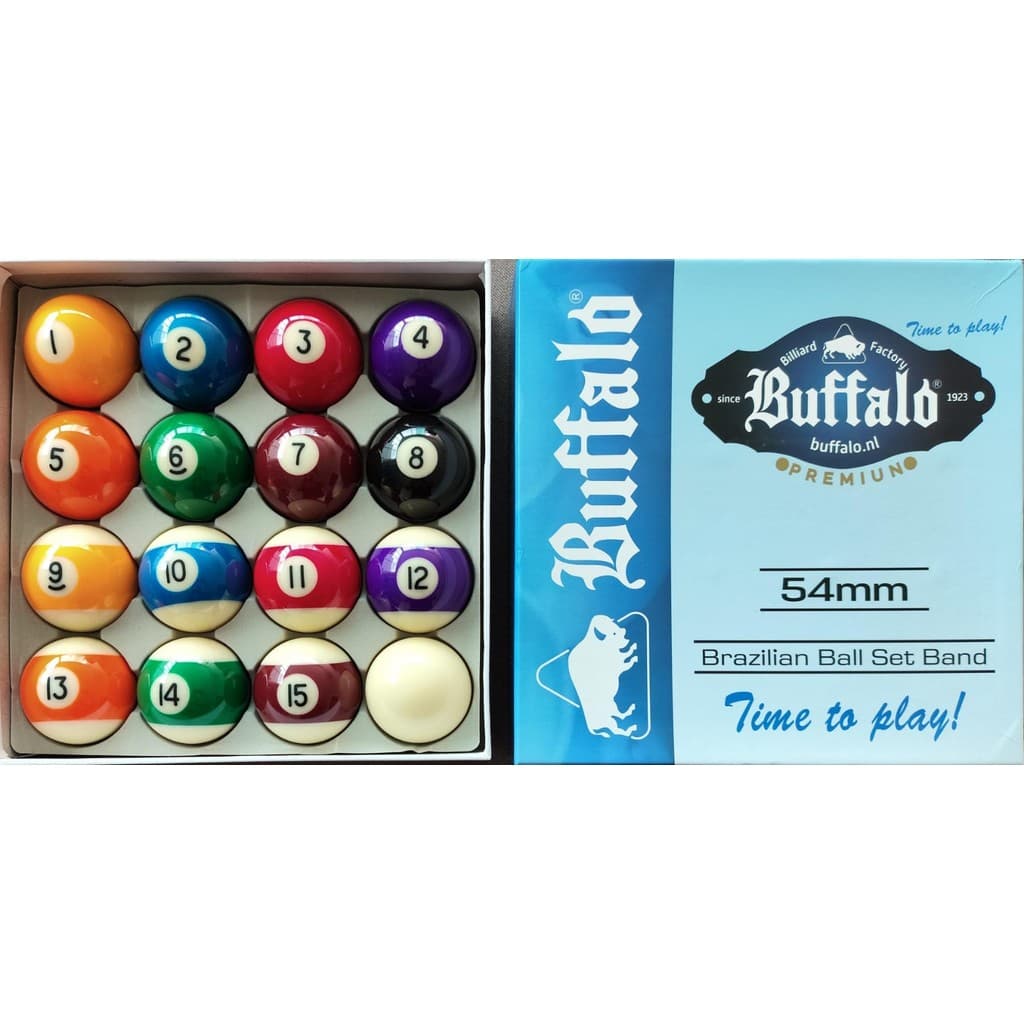JOGO DE BOLA BUFFALO PREMIUM BILHAR SNOOKER FAIXADA