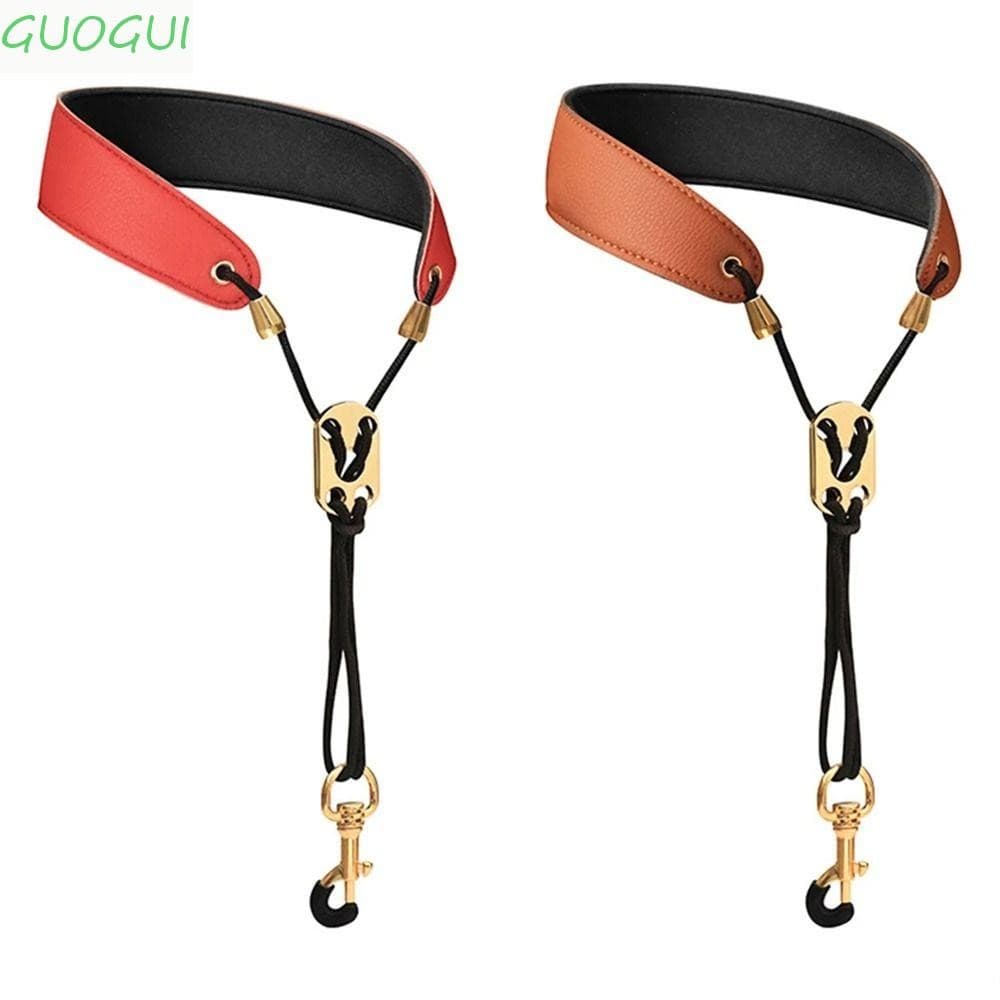 Correia De Saxofone GUOGUI , Cordão De Couro Ajustável Para , Alça De Ombro Sax Com Gancho De Metal