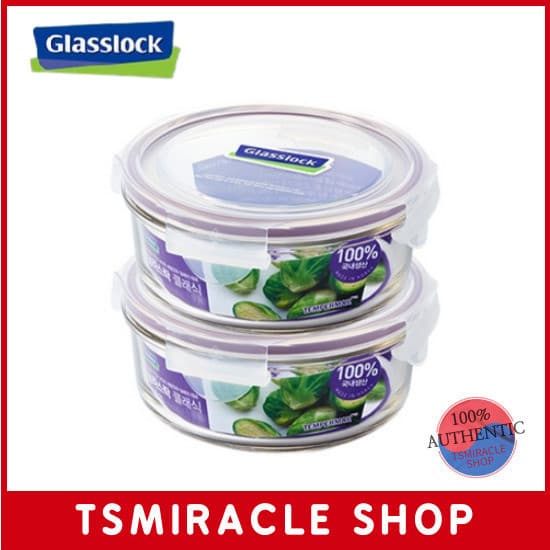 Recipiente Selado De Vidro Redondo Glasslock Purple Edition 720ml 2P