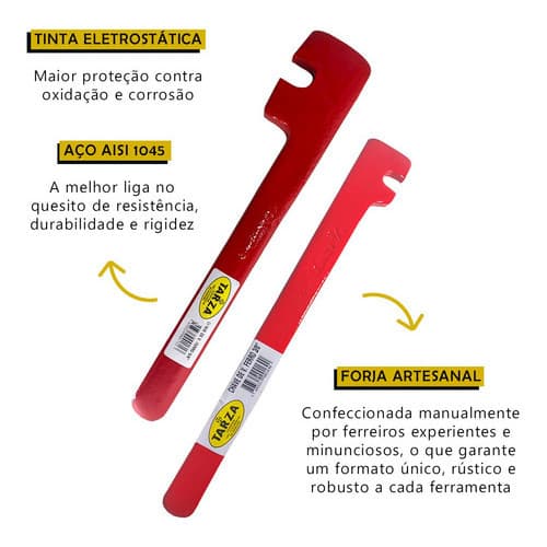 Chave De Virar Ferro/ Estribo 3/8 + 5/8 Forjada Tarza