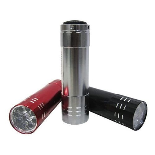 1 Lanterna Mini Ultravioleta Luz Aluminio 9 Led -lanterna Mã
