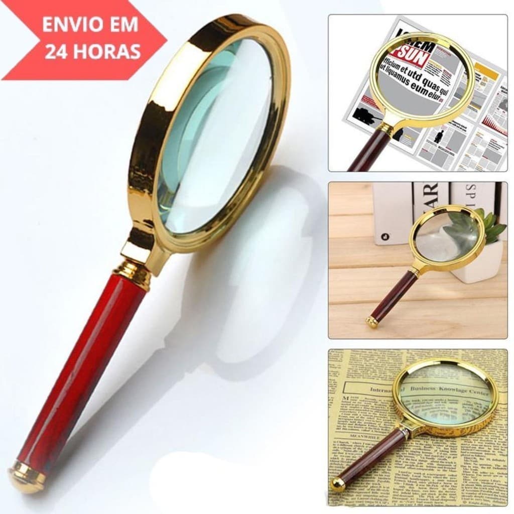 Lupa De Luxo Com Lente De Aumento 70M