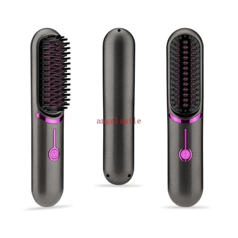 Alisador Cabelo Escova Portátil Viagem Penteador USB Rolo Liso Uso