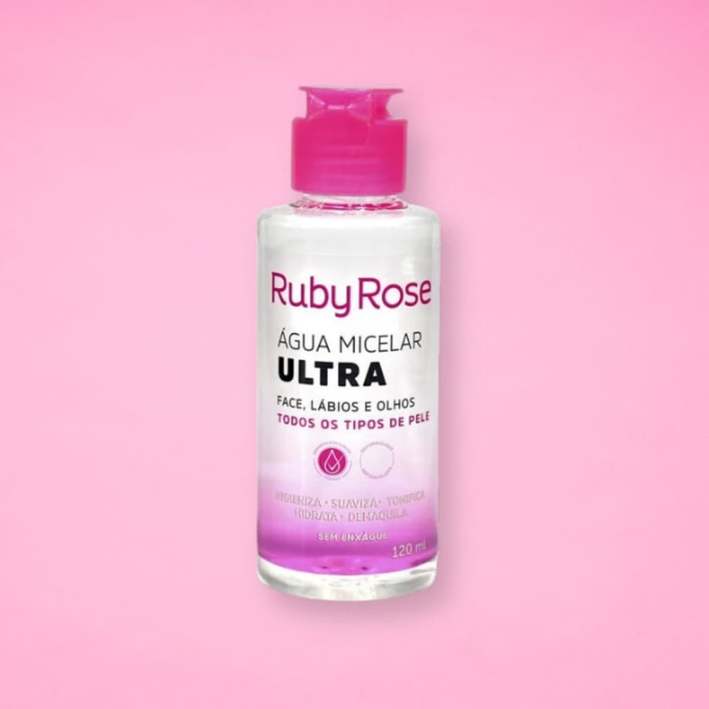 Água Micelar Ultra 120ml - todos os tipos de pele - Ruby Rose
