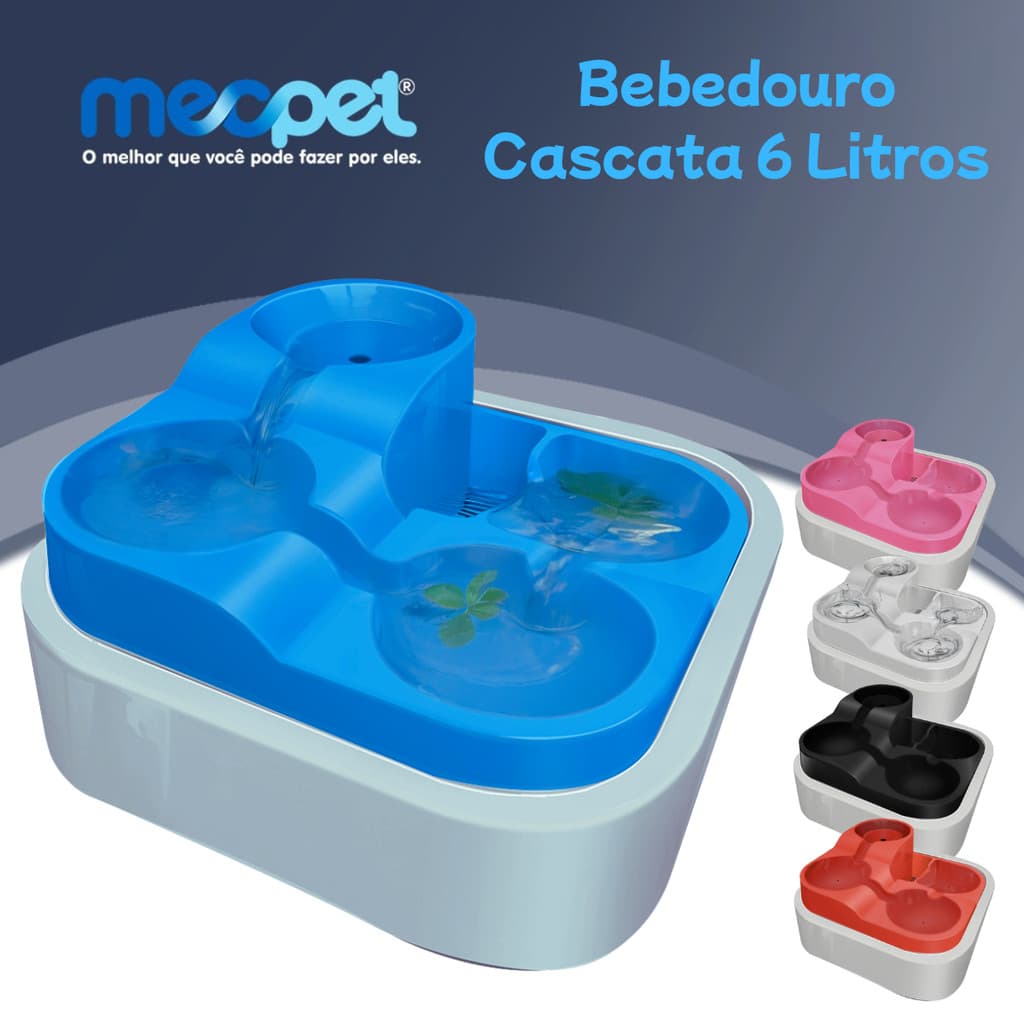 Bebedouro Automatico Grande Purificador Fonte Cascata Cão e Gato 6L Bivolt