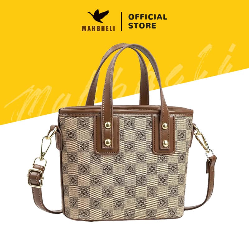 MAHBHELI Bolsa Feminina Bucket com Toque Retrô Bolsa Transversal Sofisticada e Casual Design Premium para LooksElegantes