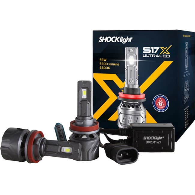 Lâmpada ultra led shocklight s17x h8/h11/h16-2 5500lm canbus
