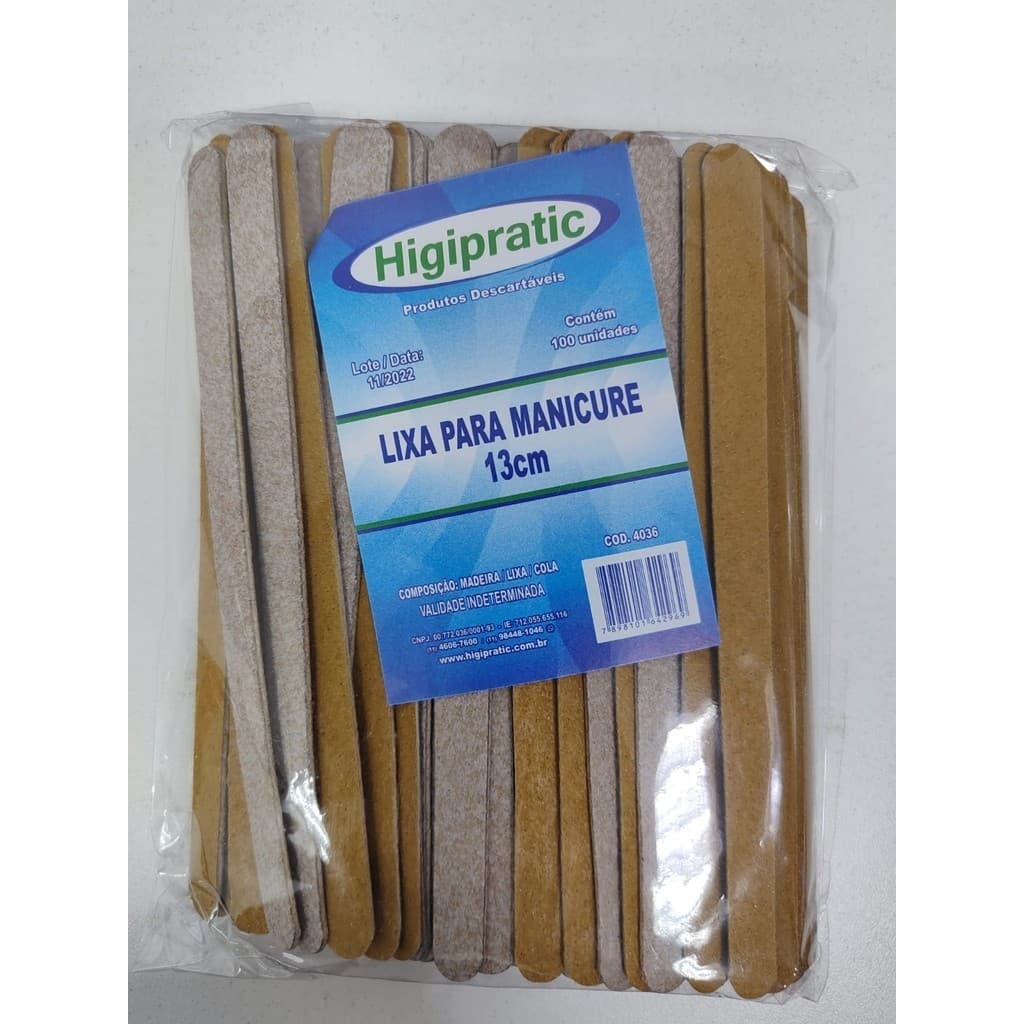 Mini Lixa Descartável com 100un (13cm)