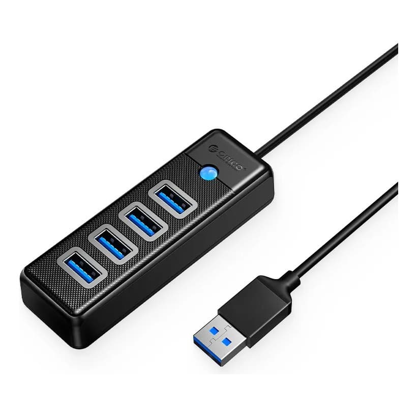 Hub Orico 5gbps Usb 3.0 4 Portas De Alta Velocidade Preto