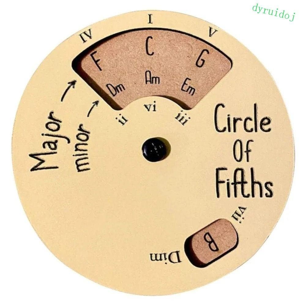 Roda De Acordes De Guitarra DYRUIDOJ1 , Ferramenta De Melodia De Circular De Quintas , Redonda
