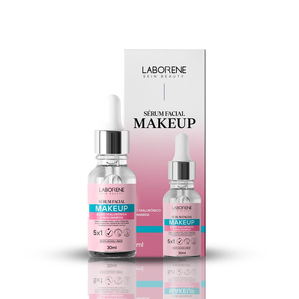 Kit 02 Sérum Facial Makeup Ácido Hialurônico Laborene 30ml