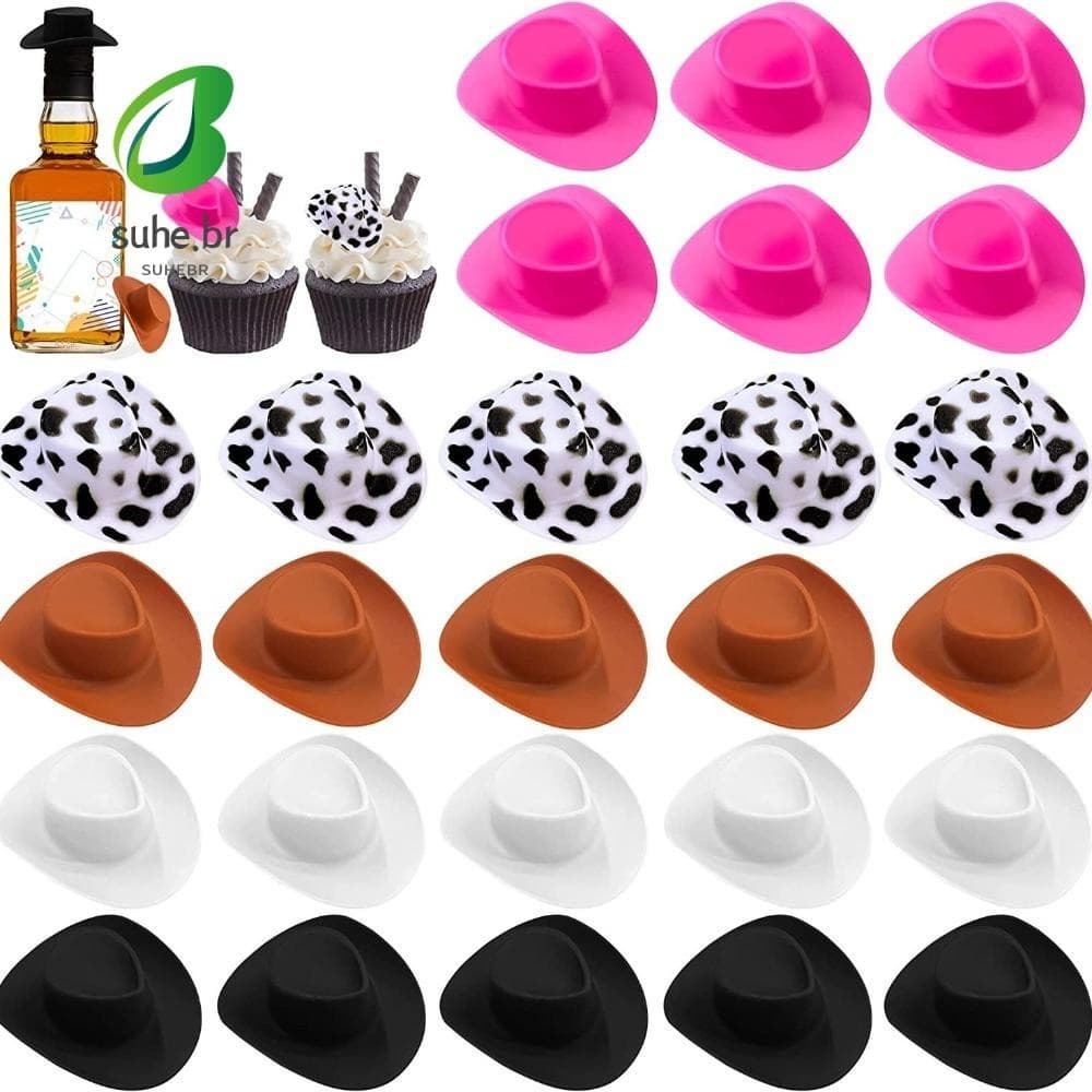 SFBSF 20 PCS Mini Chapéus De Cowboy Casamento Miniatura Aniversário Western Decor Doll Hats