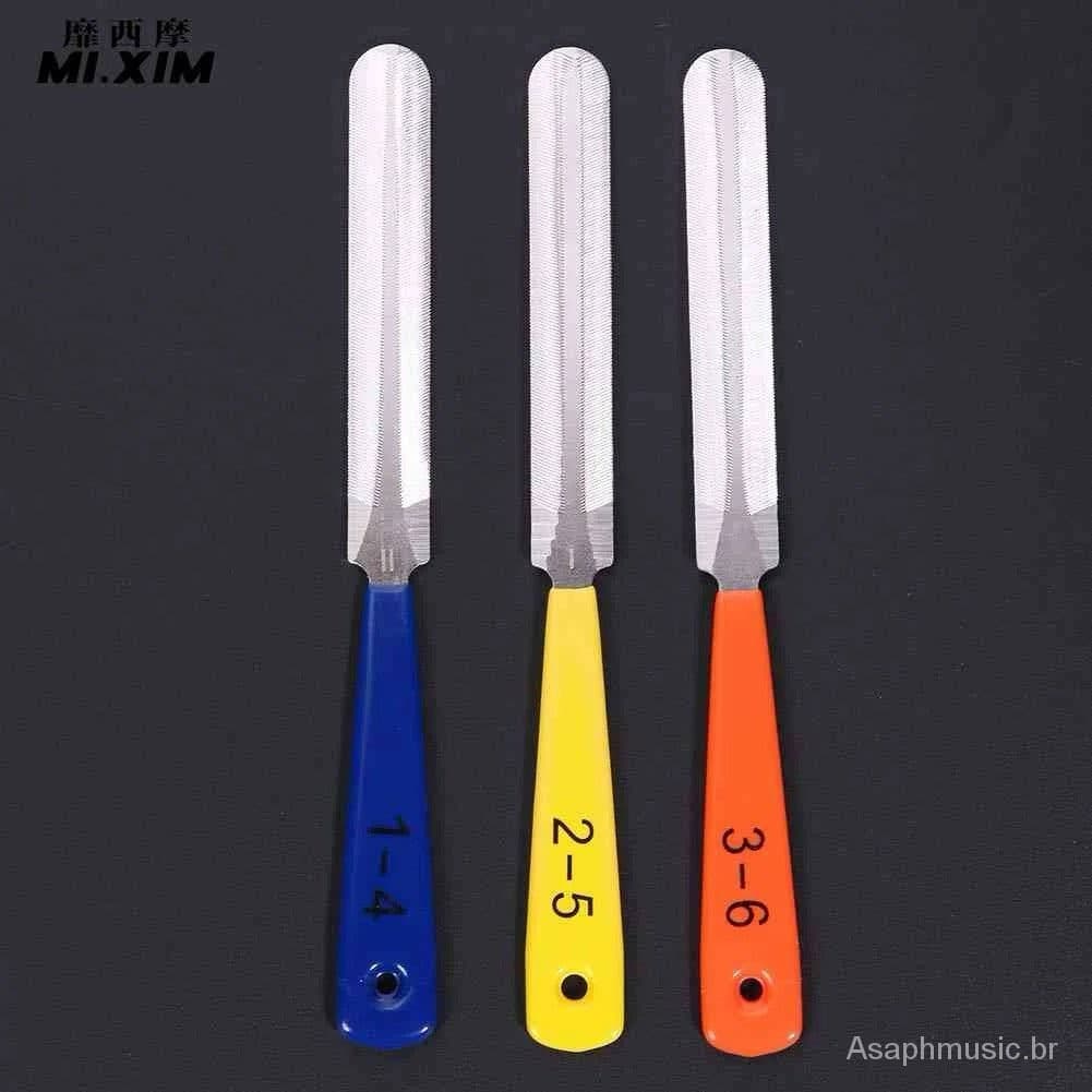 3 pçs/set Fret Coroação Guitarra Porca Arquivo Slot Luthier Reparação Ferramentas