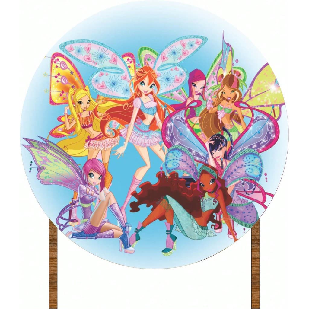 Painel Redondo MEDIDA 50X50- Tema WINX