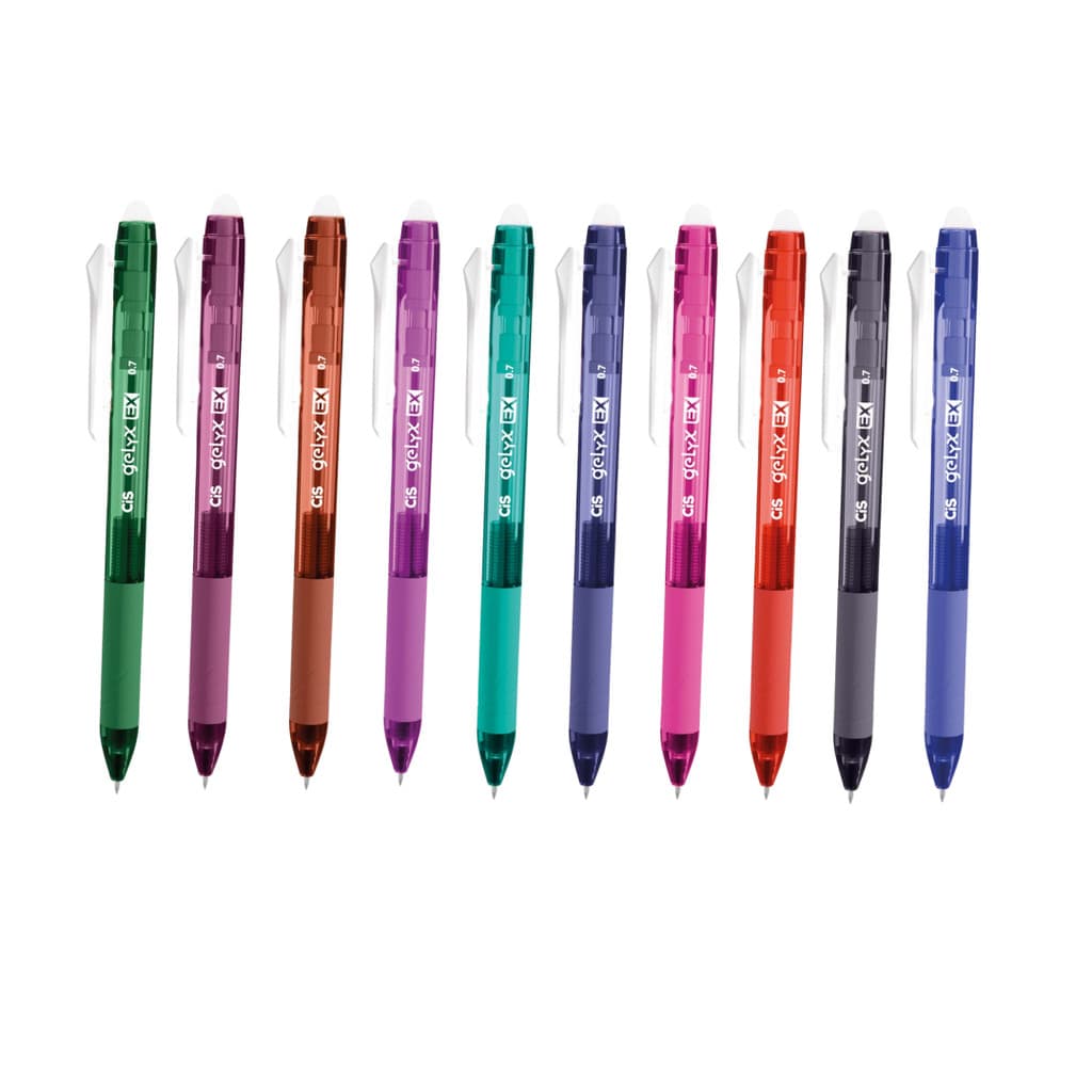 Uma Caneta com Tinta Apagável Gelyx Ex Retrátil da CiS [Escolha a Cor!]