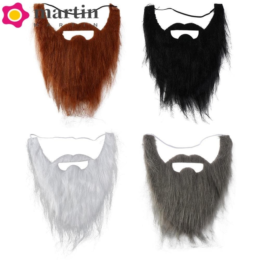 MARTIN Halloween Bigode Falso , Barba Artificial Long Fluff Falsa Realista , Simulado DIY Feito À Mão