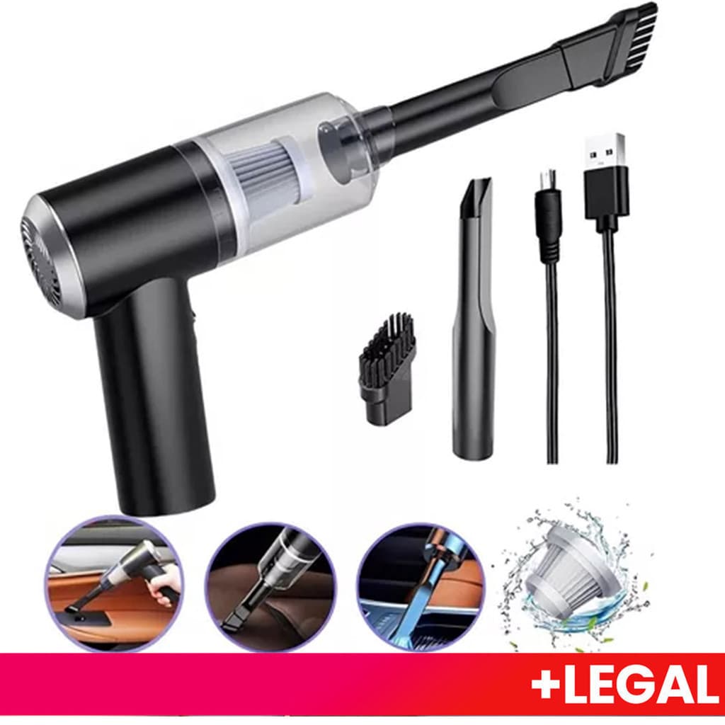 Mini Aspirador De Pó Usb Portátil Automotivo Potente Recarregável Sem Fio Carro E Casa 2000mAh