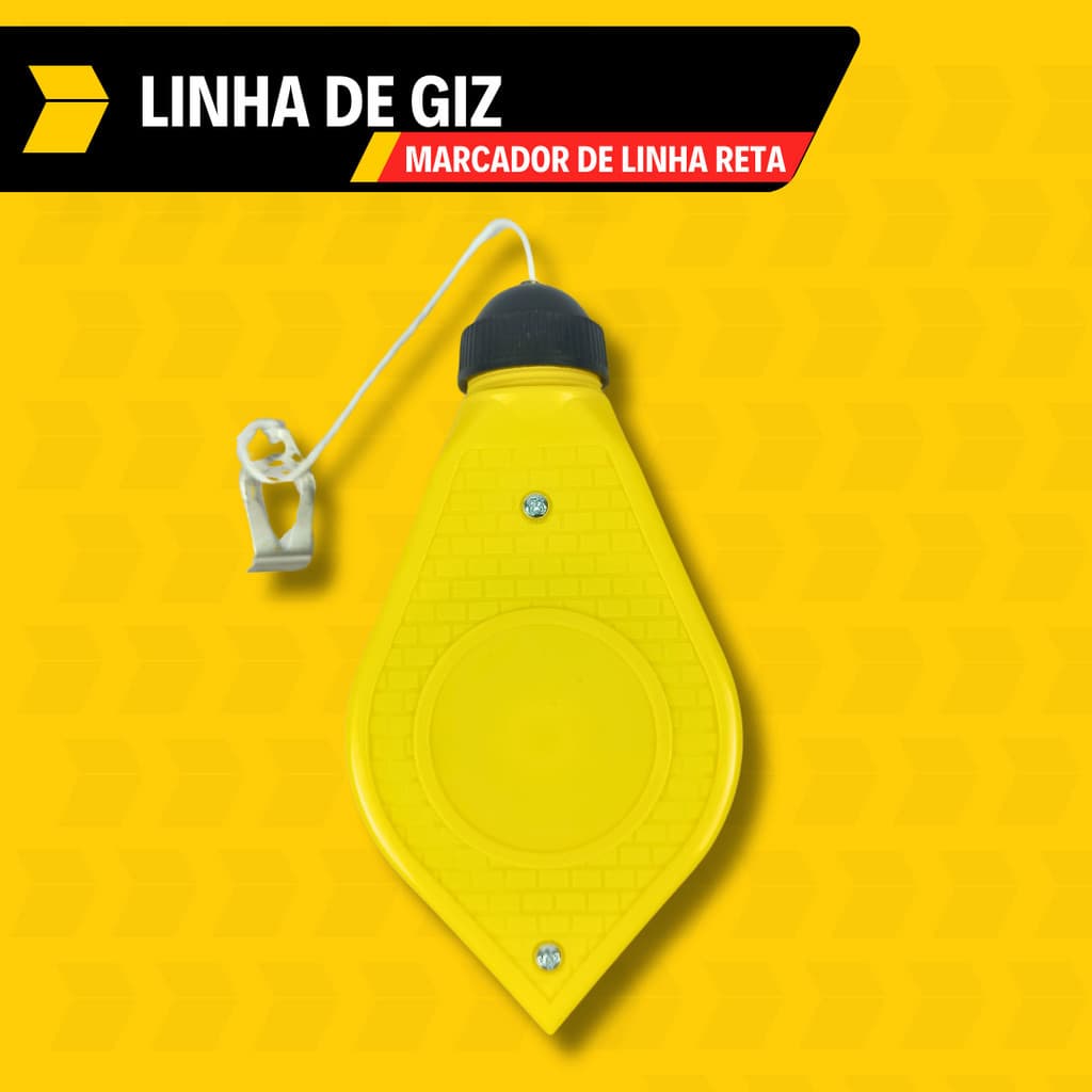 Carretel Linha 15 Metros Para Giz Marcador De Gesso Pisos Marcações de Uso Geral