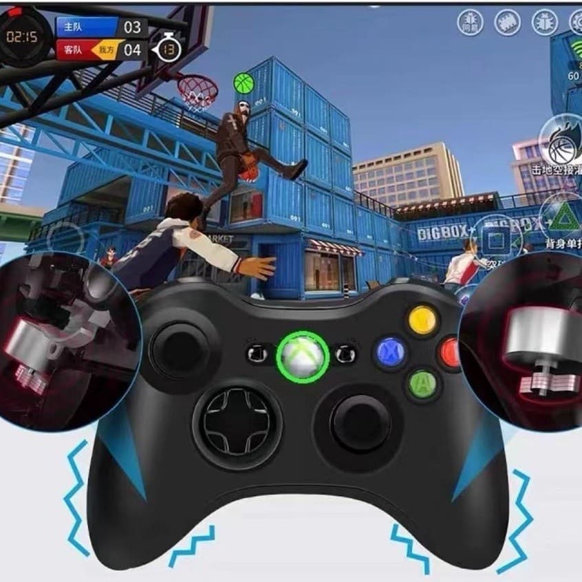 Controle De Xbox 360 Com Fio Para Video Game e PC/ Fat E Pc Joystick Jogo - MM-X360