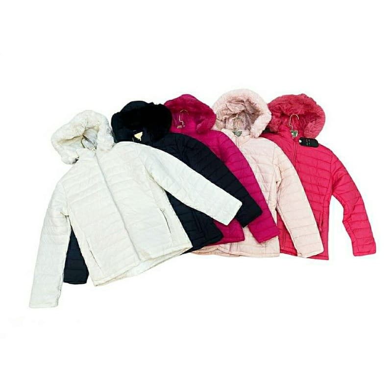 Bobojaco Feminino FORRADA COM PELO Original Jaqueta Puffer COM CAPUZ GOMINHO Ed Limitada JQ Promoção P-G4