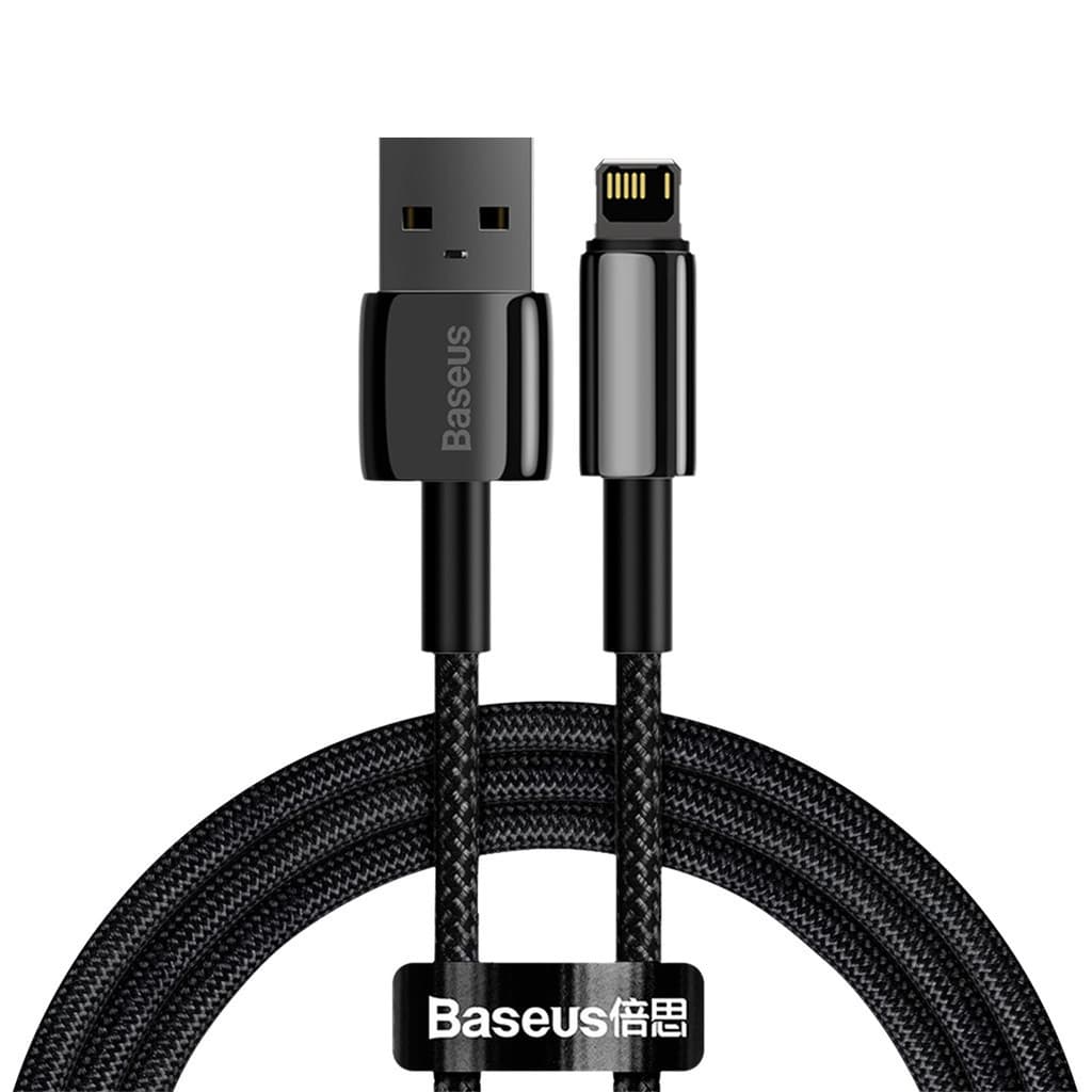 Cabo Baseus Usb P/ Lightning Tungsten Fast Charging 2.4a 1m para iPhone X 11 12 13 14 Pro Max