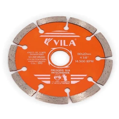 DISCO DIAMANTADO 4.3/8 110MM SEGMENTADO BLISTER VILA -