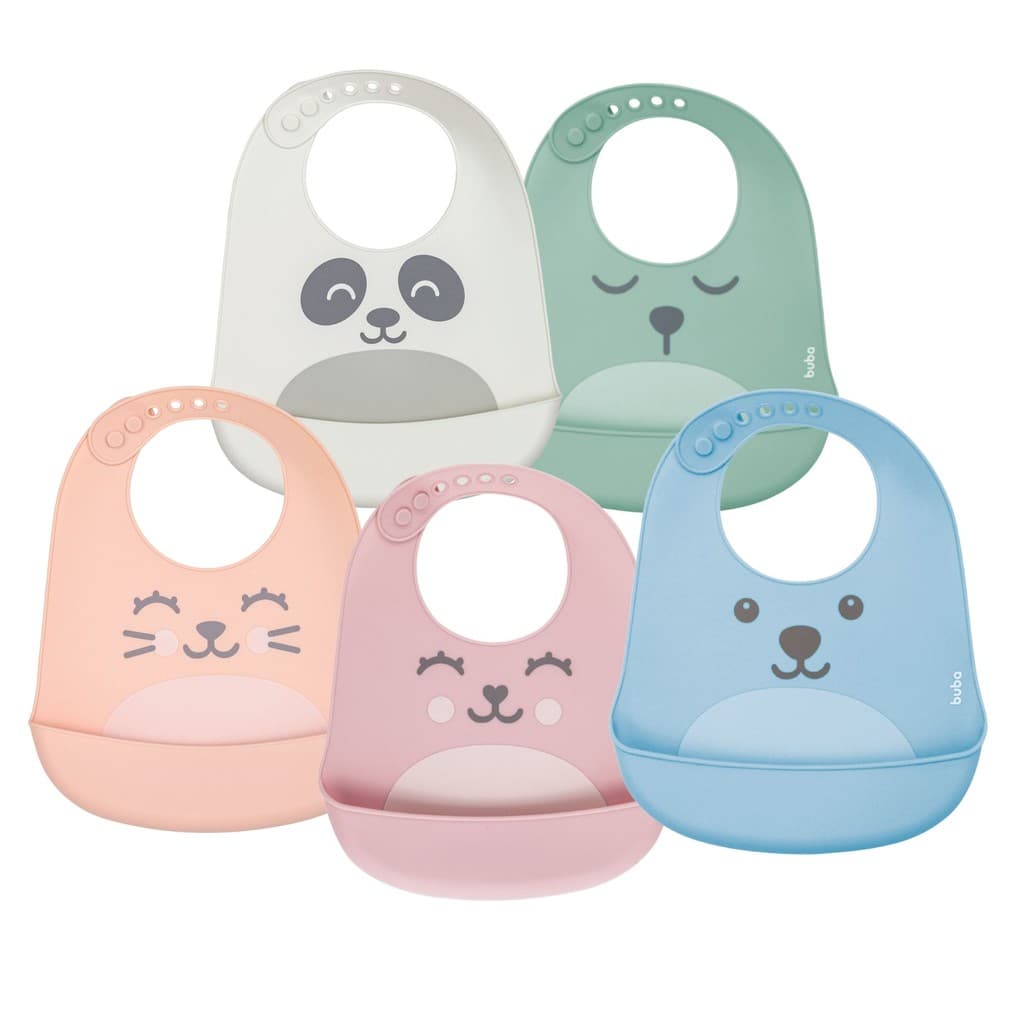 Babador de Silicone para Bebê com Bolso Pega Migalhas Gumy - Buba