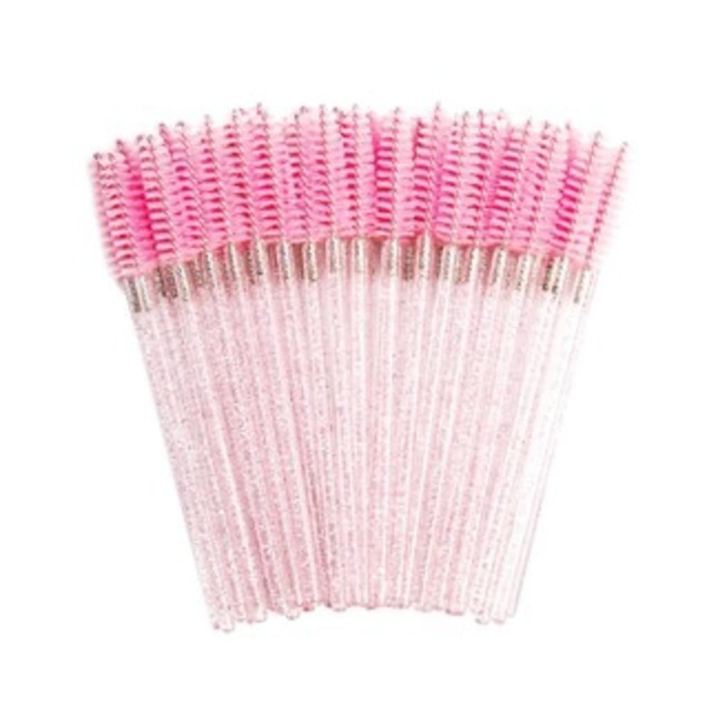 50 Escovinhas Glitter Extensao De Cilios Sobrancelha Brilho