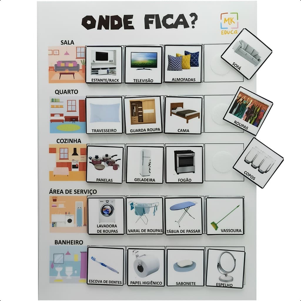 Jogo Educativo Onde Fica Objetos Da Casa