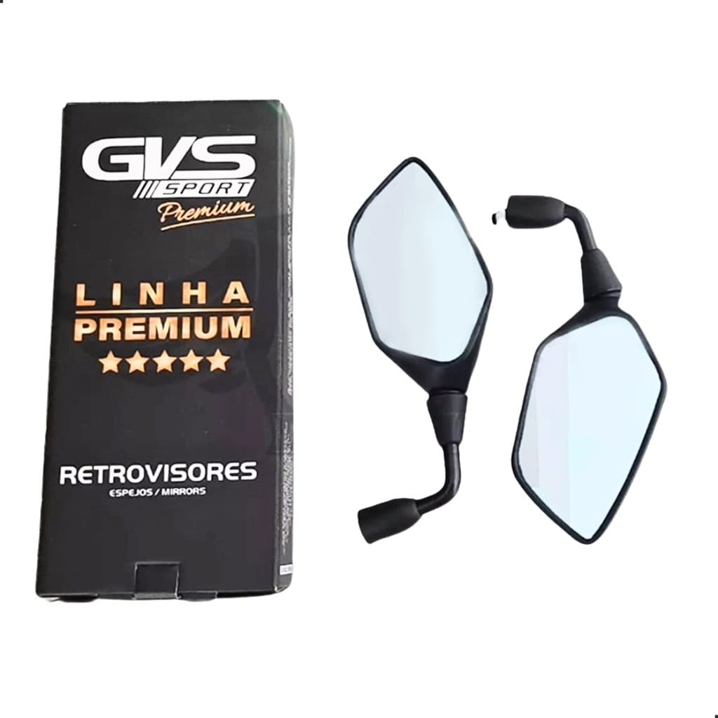 Retrovisor Gvs Xre 300 Rebaixado 90° Honda Lente Convexa