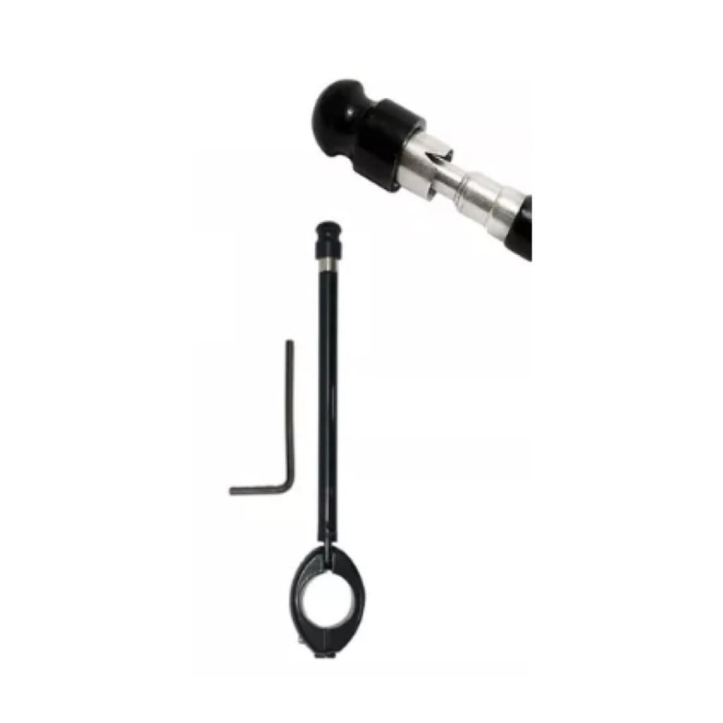 Antena De Metal Corta Pipa 7 Estágios Guidão Preta
