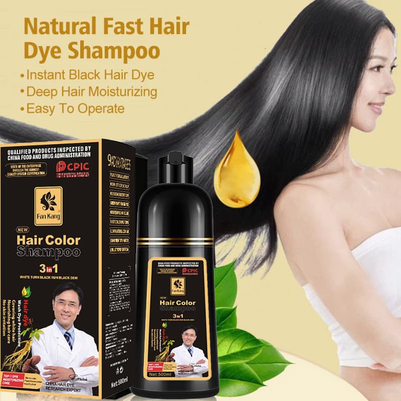 shampoo que pinta cabelo branco shampoo tonalizante preto 500ml Tintura Para Cabelos Pretos Shampoo Creme Orgânico Perma